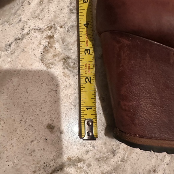 Anthropologie | Biala | distressed | burgundy brown | wedge | 39M/8 | booties - Picture 15 of 16